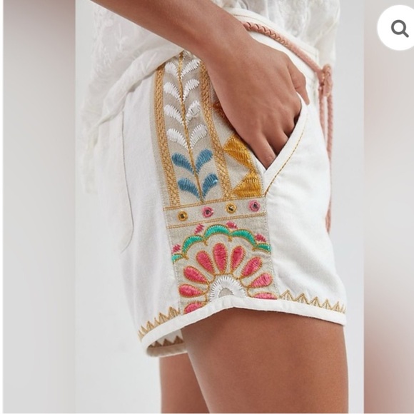 Anthropologie High Waist White and Pink
Embroidered Shorts size 2 100% cotton - Picture 7 of 13